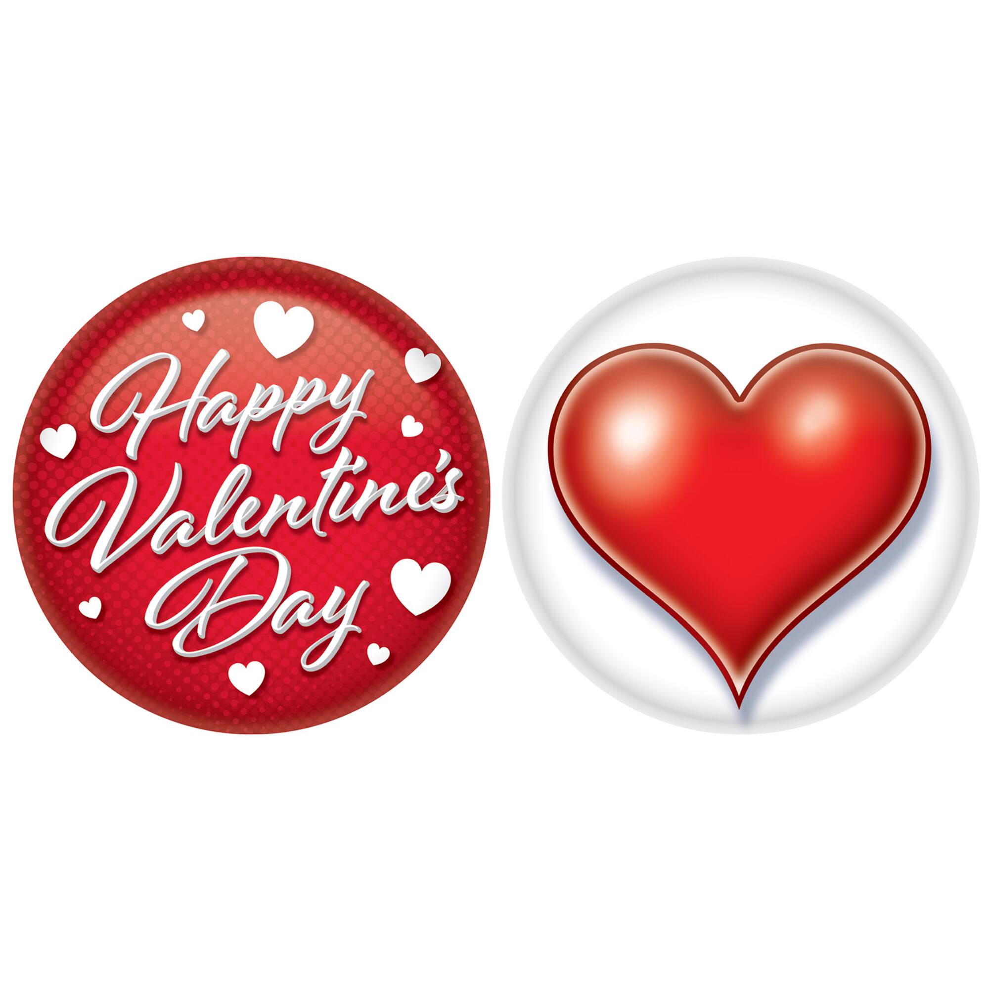 Beistle 2" Red Valentine's Day Buttons, 6ct.